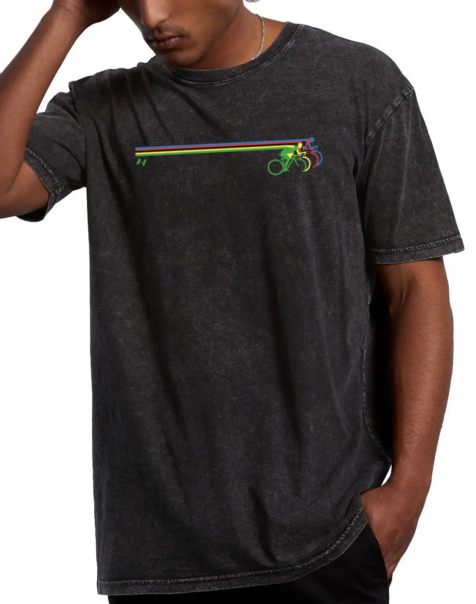 Rainbow Stripes T-shirt - Après Vélo