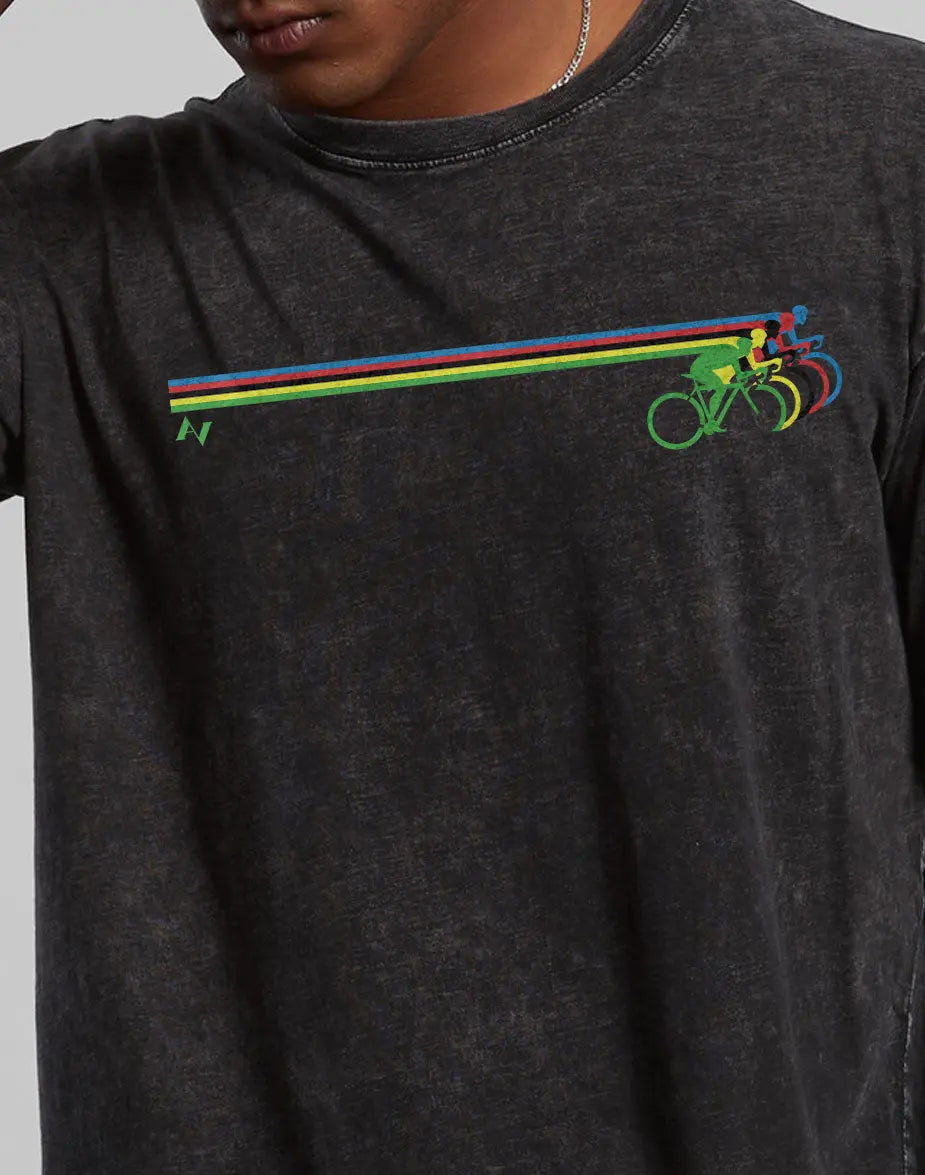 Rainbow Stripes T-shirt - Après Vélo