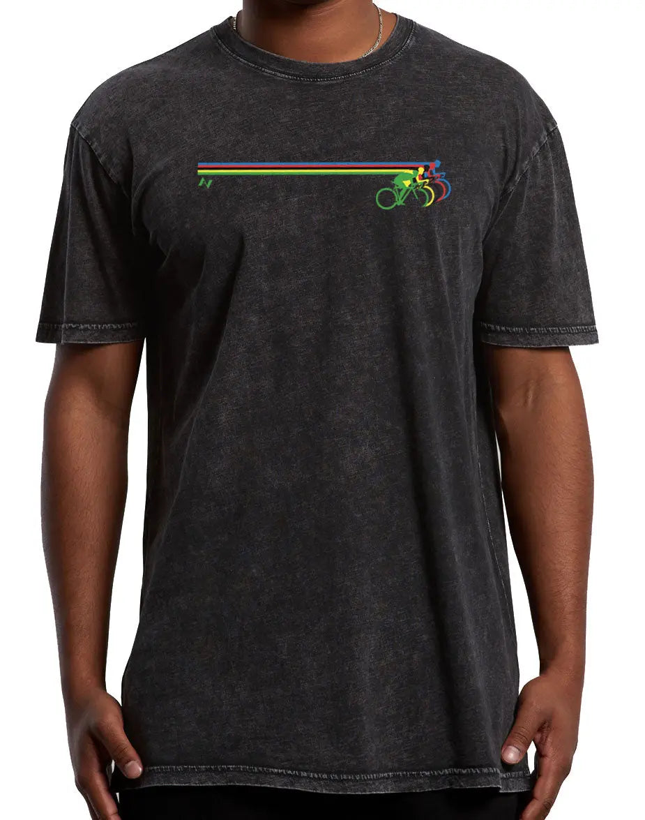 Rainbow Stripes T-shirt - Après Vélo