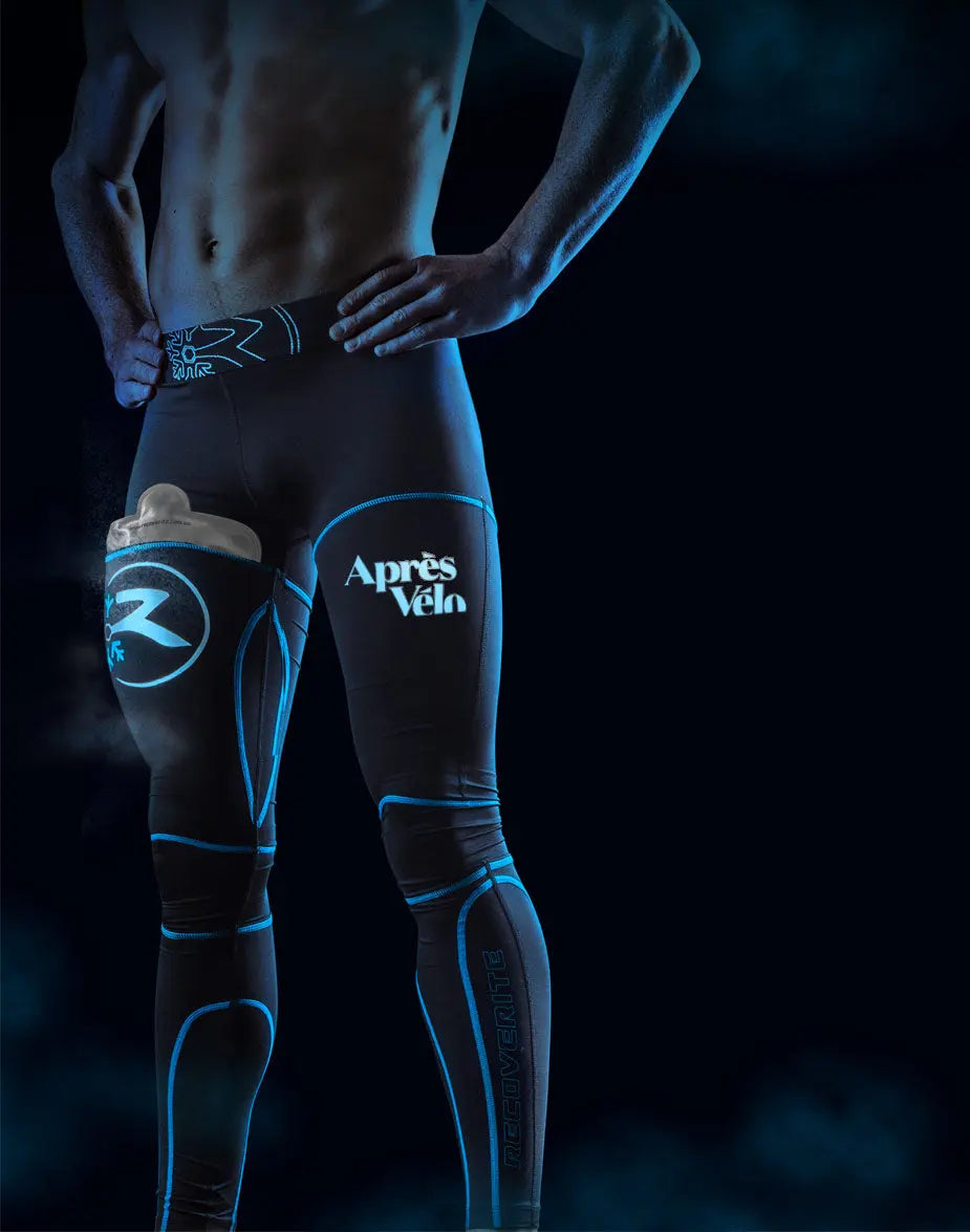 Ice Compression Recovery Kit - Black/Blue Après Vélo