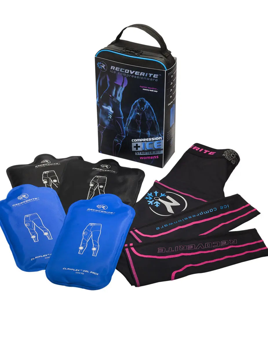 Ice Compression Recovery Kit - Black/Pink Après Vélo