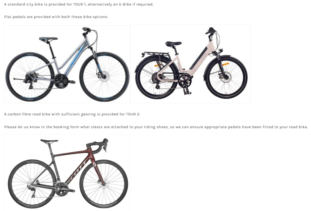 Hobart Half Day Cycling Tours - WHAT RENTAL BIKES ARE INCLUDED IN THE TOUR PRICE? image