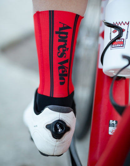 AV Race Red Cycling Socks